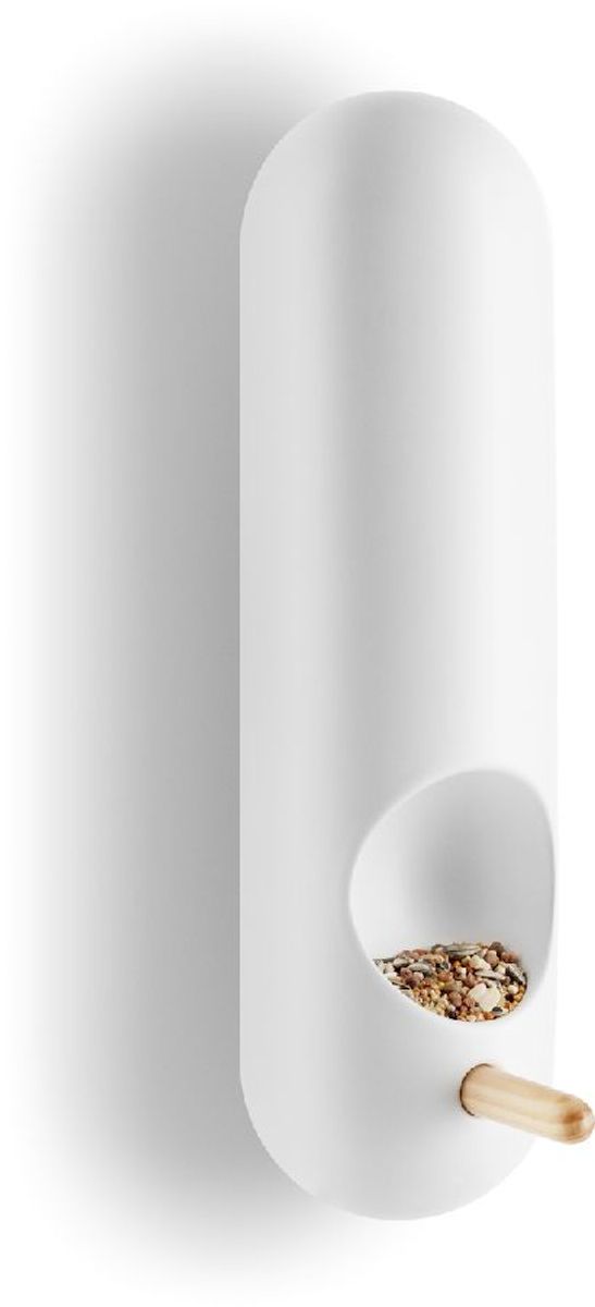 Eva Solo vogel voederbuis voor aan de muur, zijaanzicht