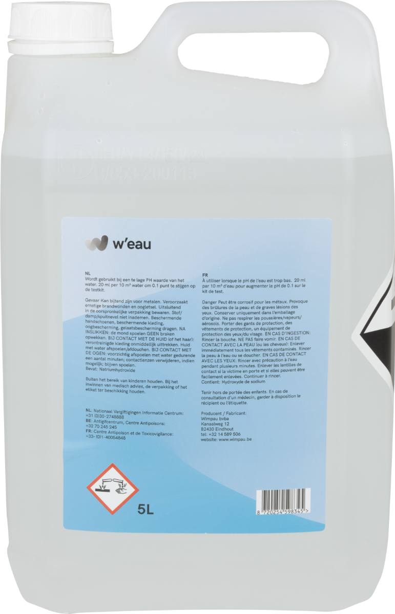 W'eau vloeibare pH plus - 5 liter
