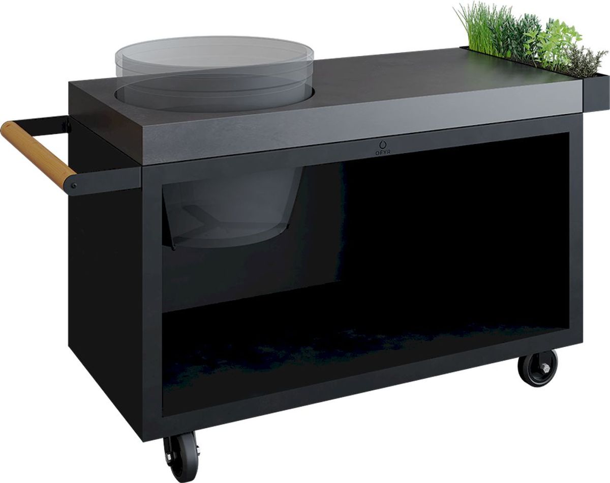 OFYR Kamado Table 135 PRO BBQ tafel - Black - Concrete - BGE