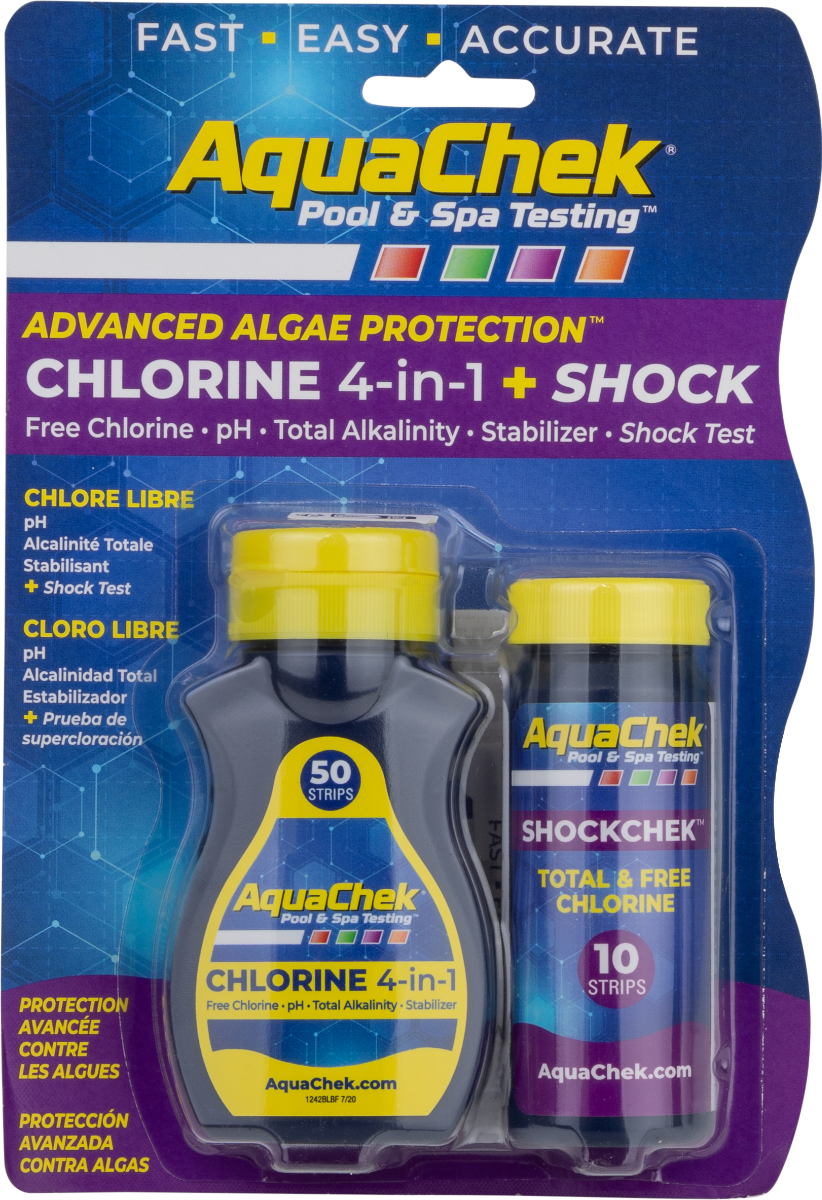 AquaChek teststrips + ShockChek teststrips
