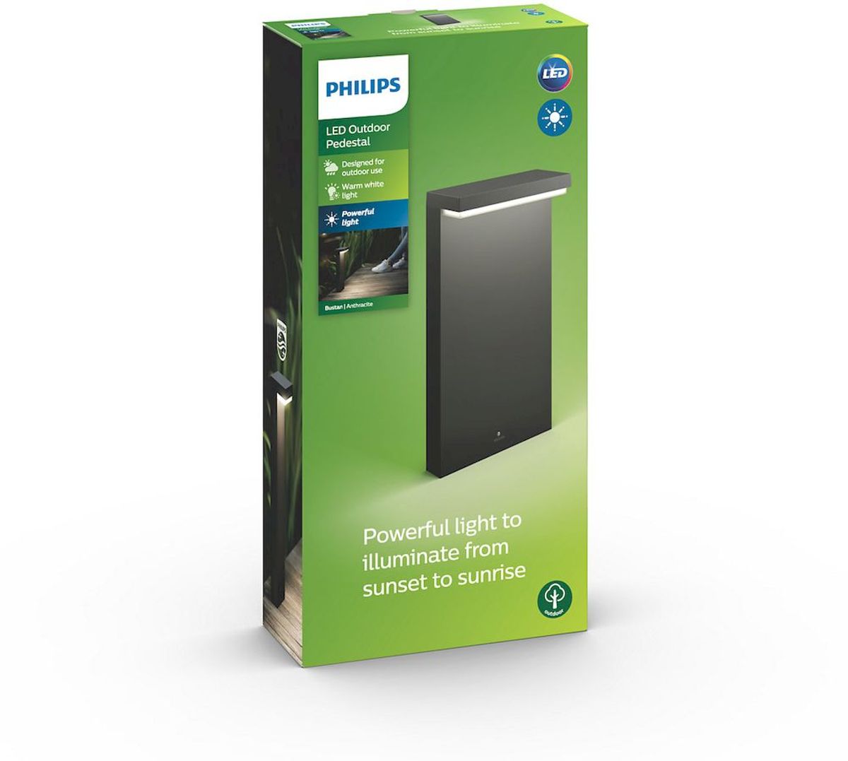 Philips myGarden Bustan led sokkellamp - Antraciet verpakking