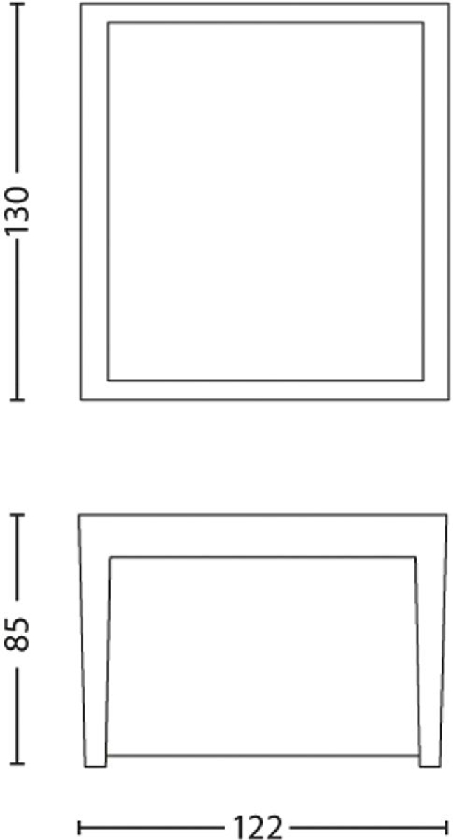 Philips myGarden Macaw led wandlamp - Zwart - technische tekening