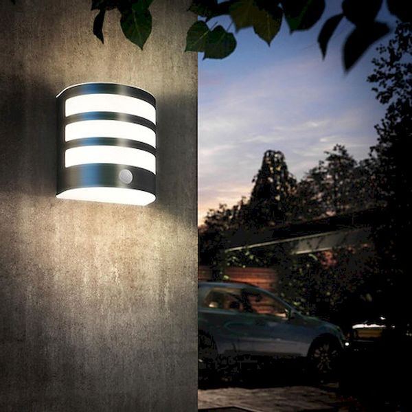 Philips myGarden calgary led wandlamp - roestvrij staal sfeerimpressie