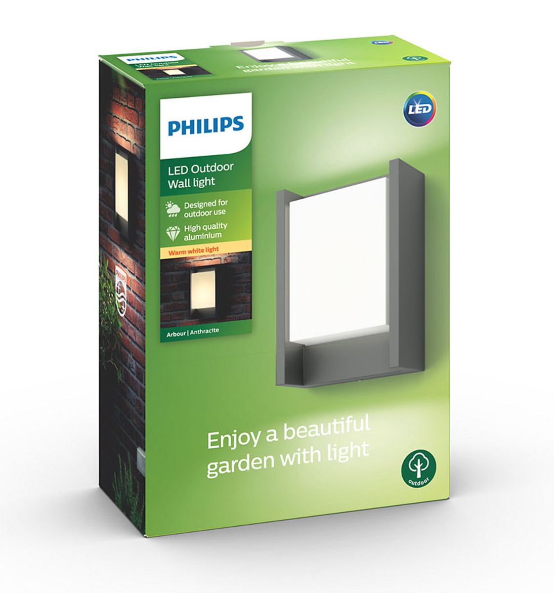 Philips myGarden arbour led wandlamp - Antraciet verpakking