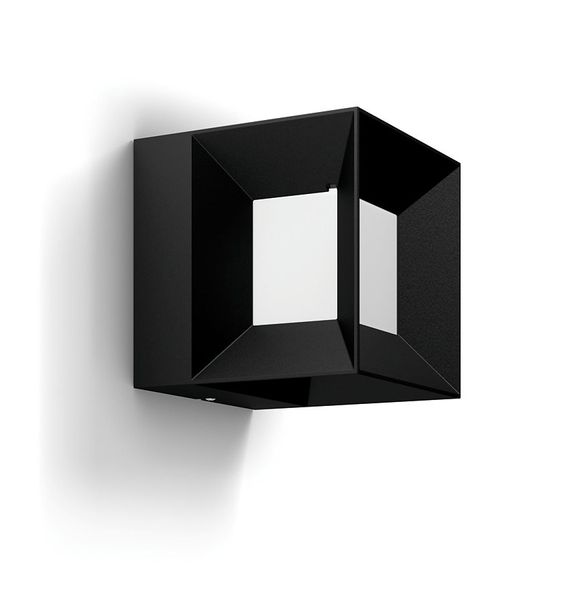 Philips myGarden Parterre led wandlamp - Zwart zijkant