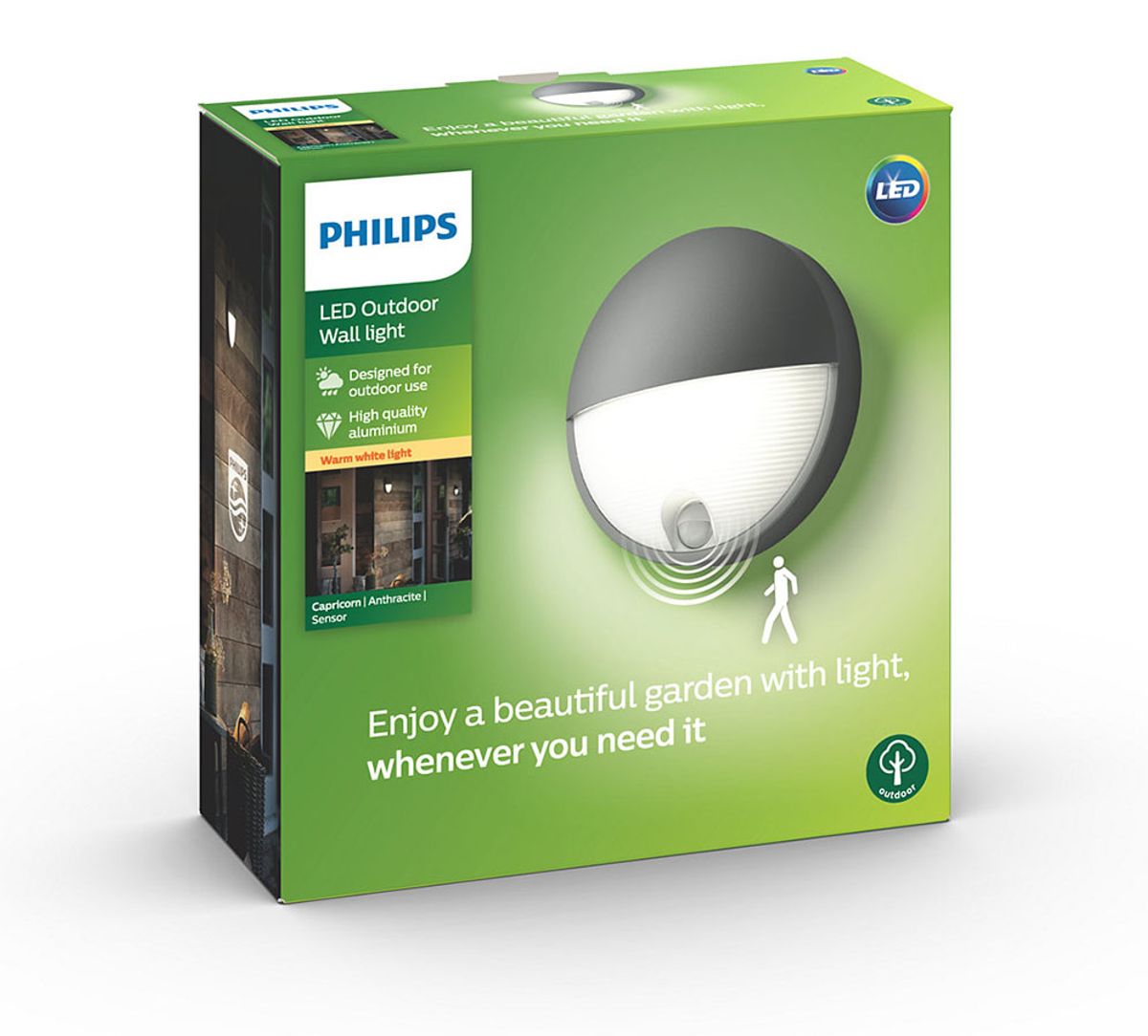 Philips myGarden Capricorn led wandlamp - Antraciet verpakking