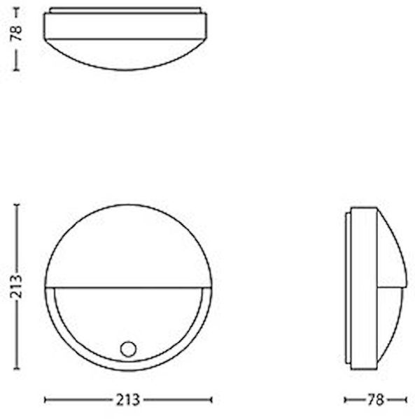 Philips myGarden capricorn led wandlamp - Grijs afmetingen 