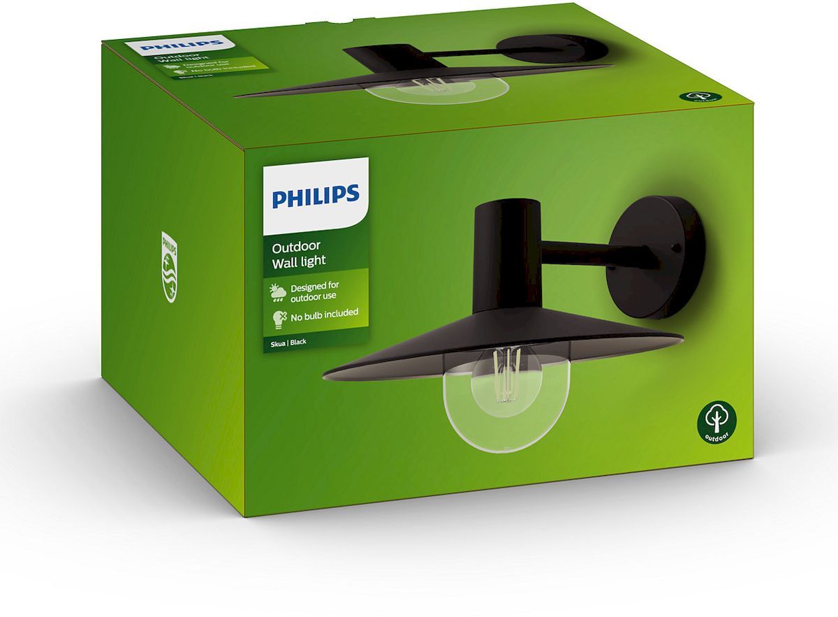 Philips myGarden skua led wandlamp - Zwart verpakking