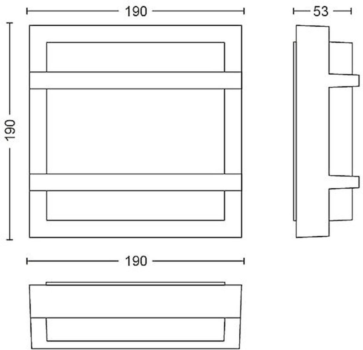 Philips myGarden petronia wandlamp - Antraciet afmetingen