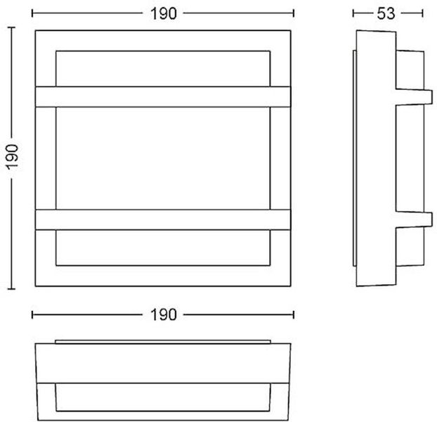 Philips myGarden petronia wandlamp - Antraciet afmetingen