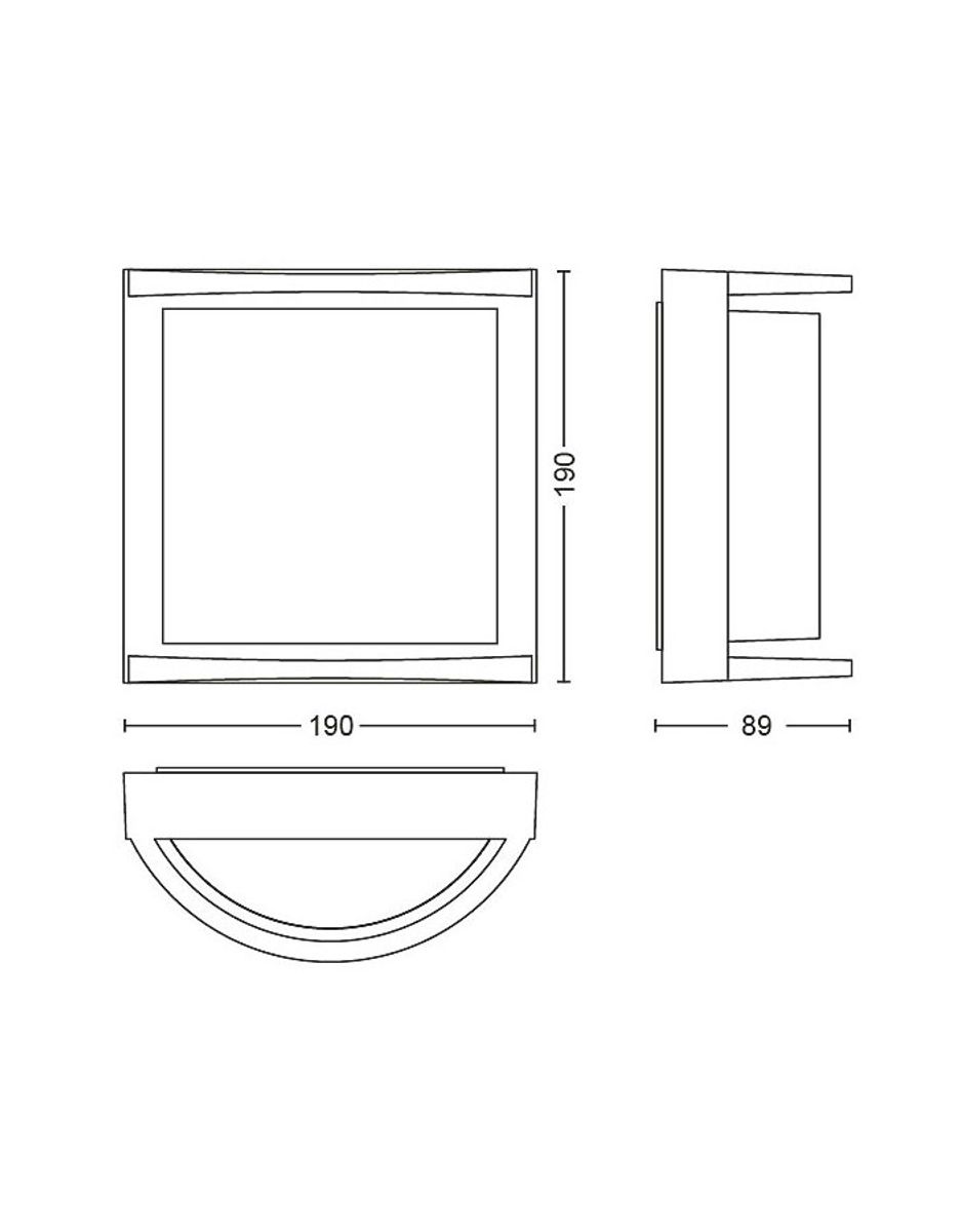 Philips myGarden Samondra led wandlamp - Antraciet  afmetingen