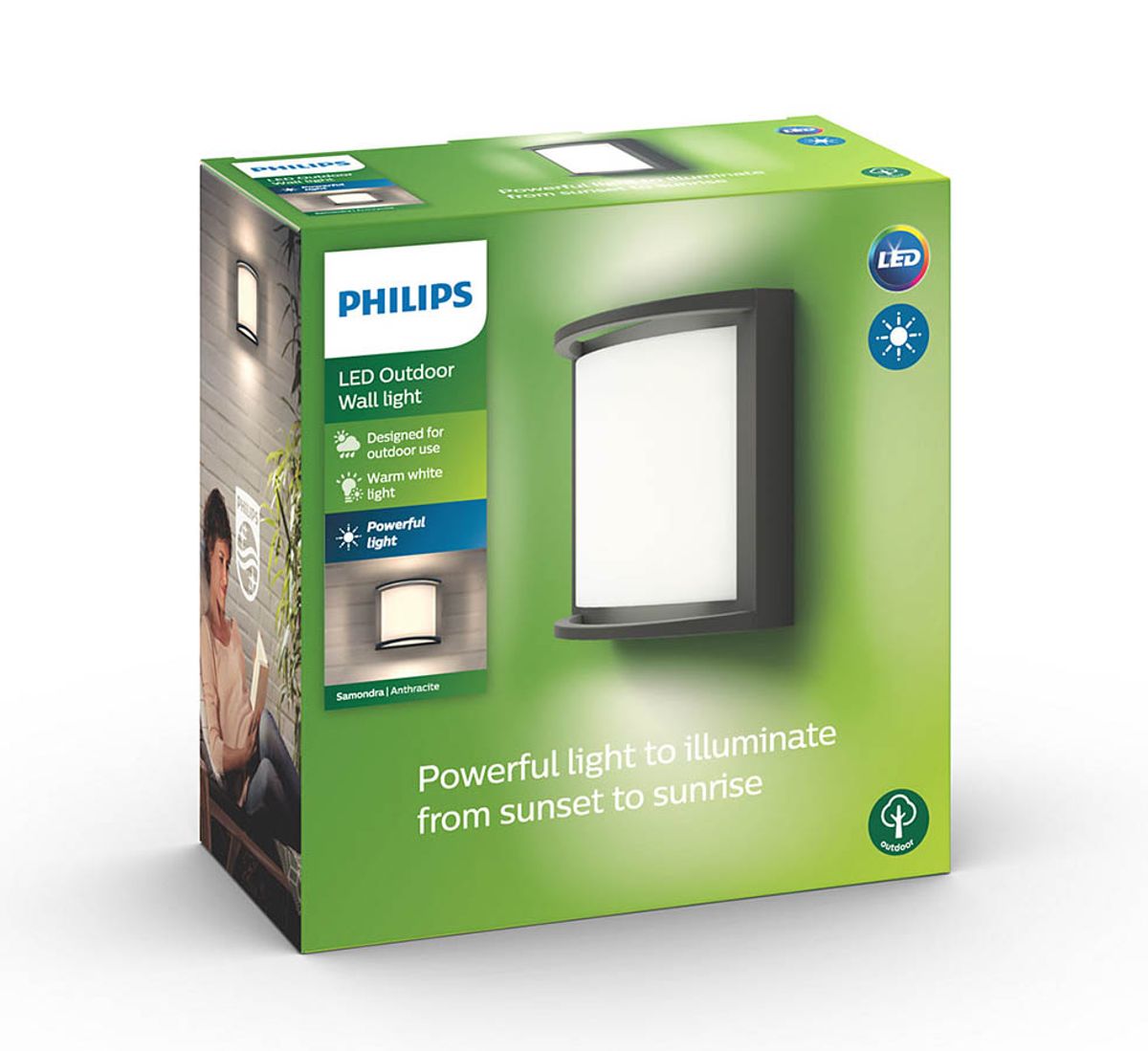 Philips myGarden Samondra led wandlamp - Antraciet  verpakking