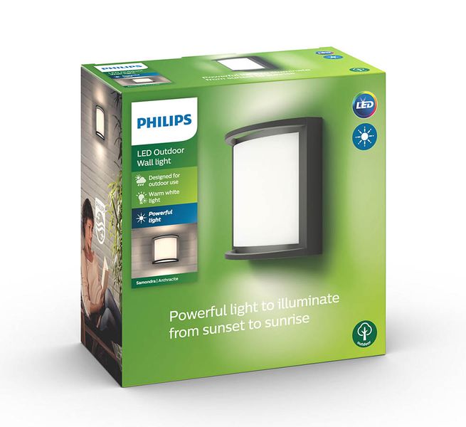 Philips myGarden Samondra led wandlamp - Antraciet  verpakking