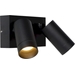 Lucide Taylor GU10 sensor wandspot - 2 spots - Zwart