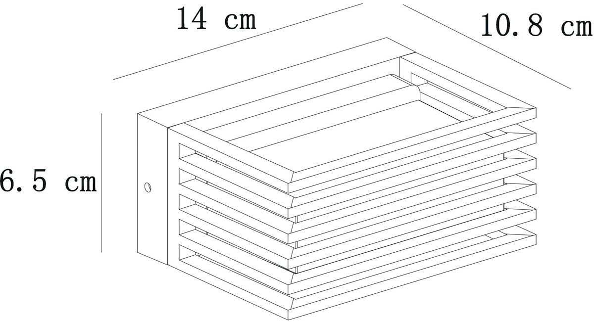 Lucide Malta led wandlamp - Zwart