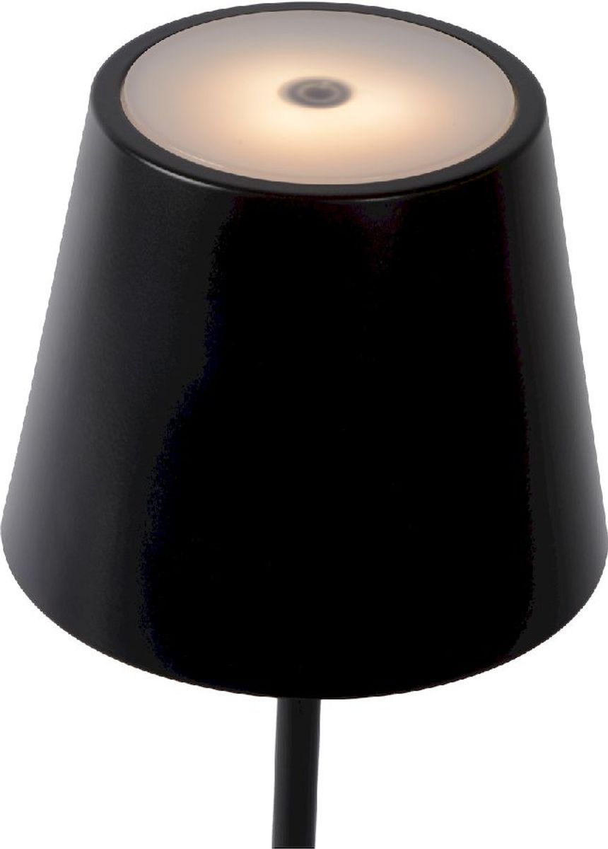 Lucide Justin led tafellamp - Zwart - lampenkap 