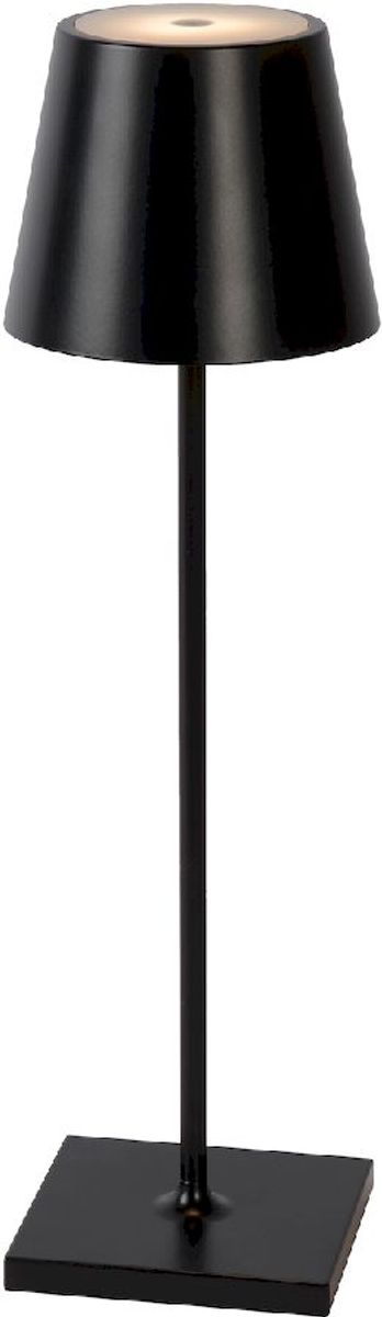 Lucide Justin led tafellamp - Zwart - Aan