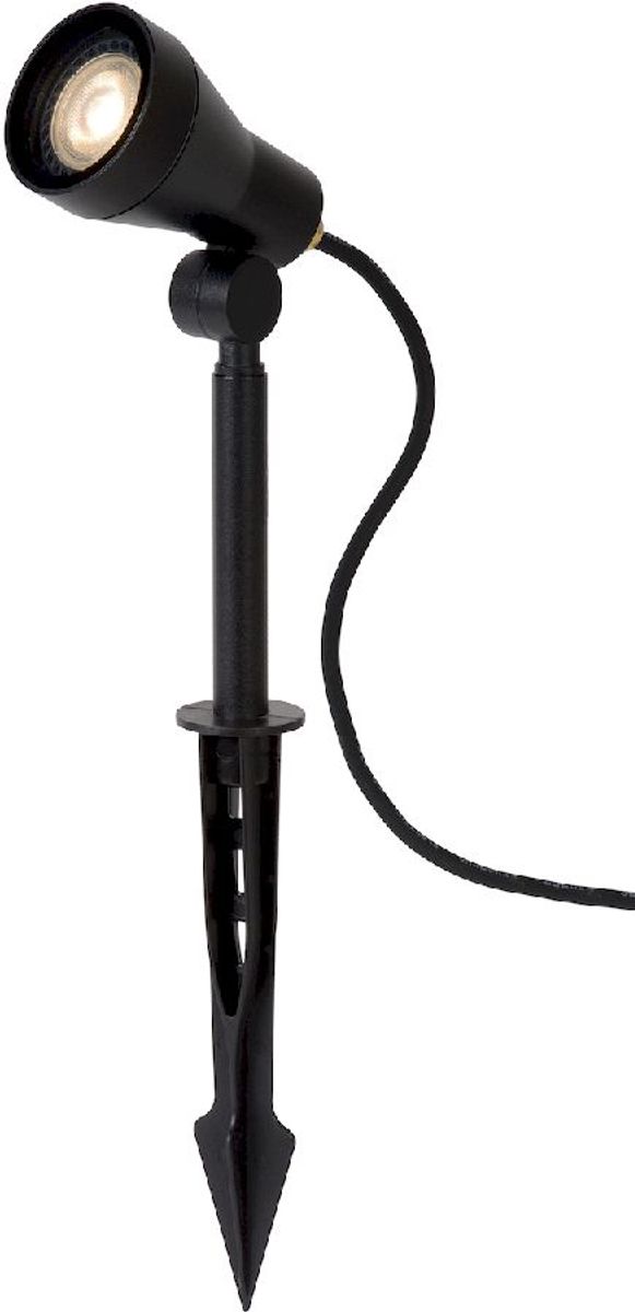 Lucide Spike GU10 led tuinspot - Zwart, omhoog schijnen