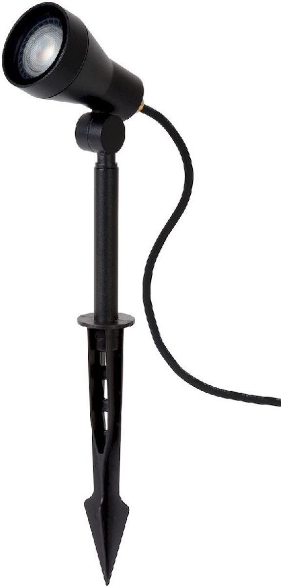 Lucide Spike GU10 led tuinspot - Zwart, lamp uit