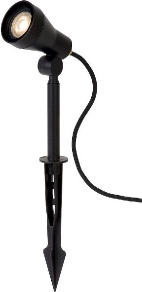 Lucide Spike GU10 led tuinspot - Zwart, omhoog schijnen