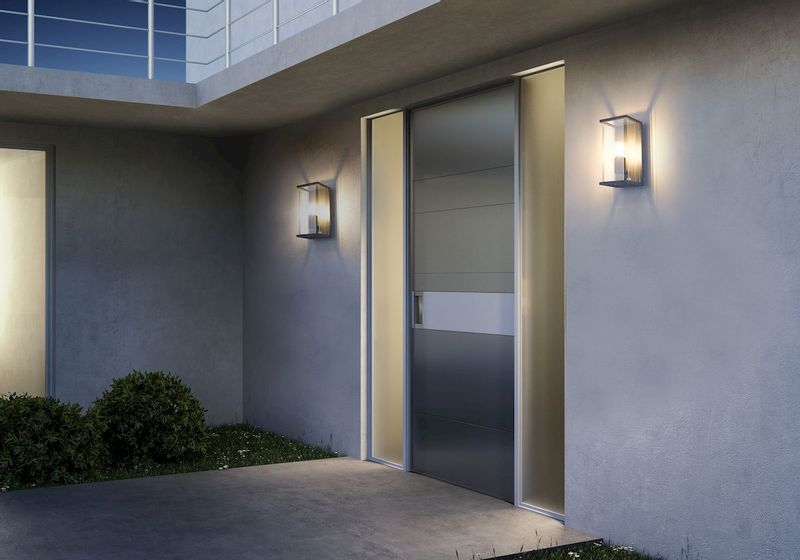 Lucide Claire E27 wandlamp - Antraciet, sfeerfoto