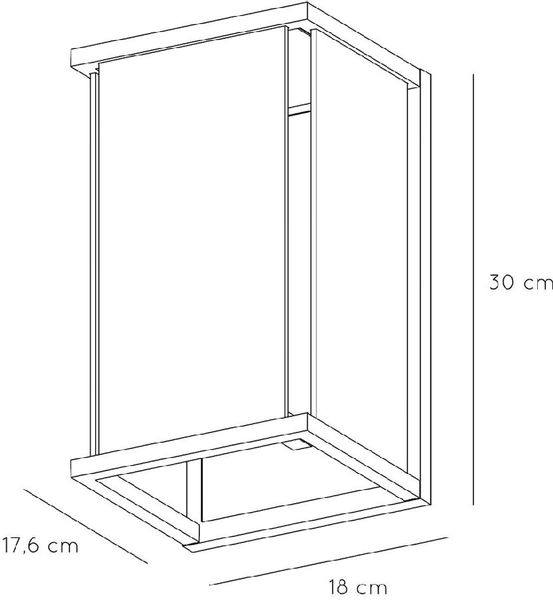 Lucide Claire E27 wandlamp - Antraciet - Afmetingen
