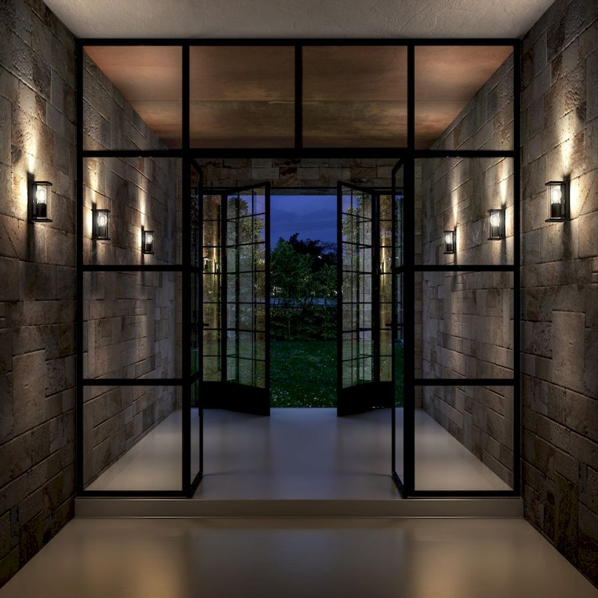 Lucide Claire E27 wandlamp met sensor - Antraciet