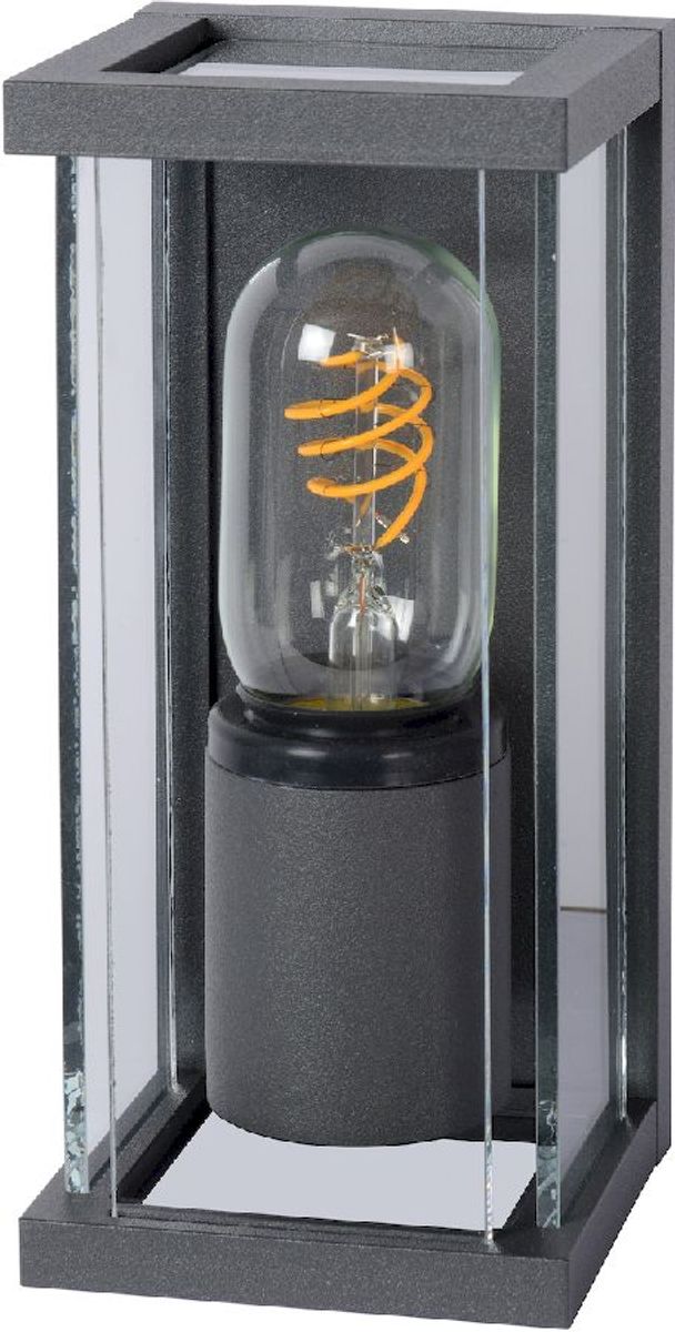 Lucide Claire Mini E27 wandlamp - 1 spot - Antraciet, lamp uit