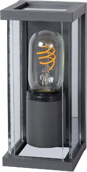 Lucide Claire Mini E27 wandlamp - 1 spot - Antraciet, lamp uit