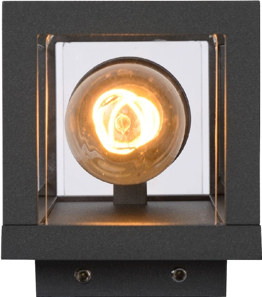 Lucide Claire Mini E27 wandlamp - 1 spot - Antraciet