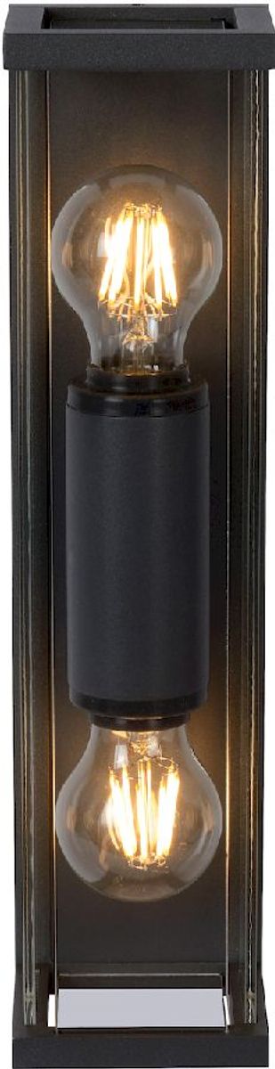 Lucide Claire Mini E27 wandlamp - 2 spots - Antraciet, vooraanzicht