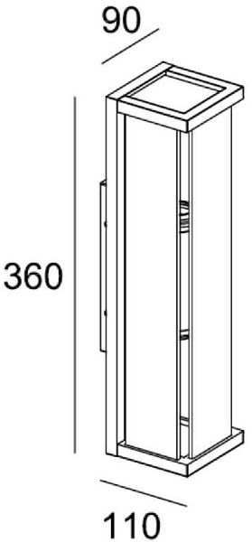 Lucide Claire Mini E27 wandlamp - 2 spots - Antraciet - afmetingen
