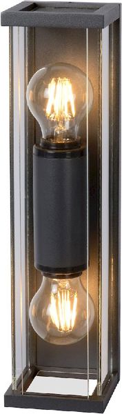 Lucide Claire Mini E27 wandlamp - 2 spots - Antraciet