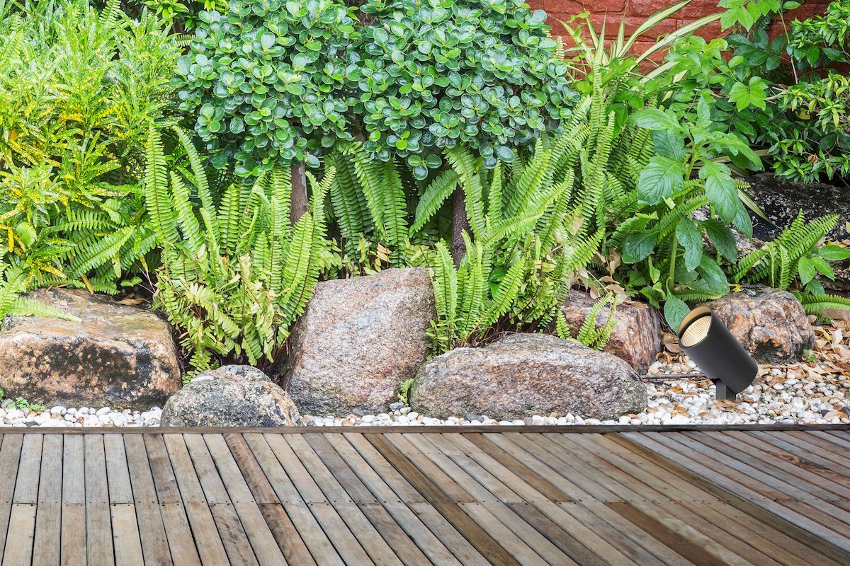 Lucide Manal led tuinspot - Antraciet, sfeerfoto 2