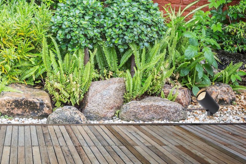 Lucide Manal led tuinspot - Antraciet, sfeerfoto 2