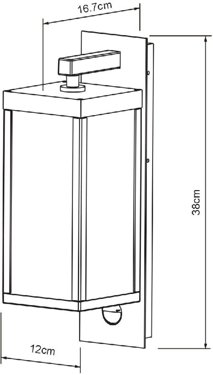 Lucide Clairette led wandlamp - Antraciet - afmetingen