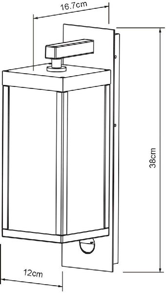 Lucide Clairette led wandlamp - Antraciet - afmetingen