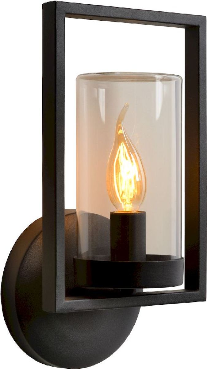 Lucide Nispen E14 wandlamp - Zwart