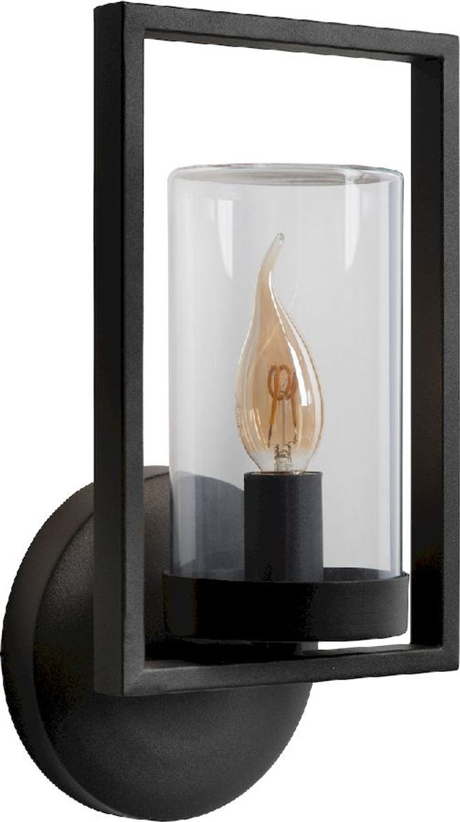 Lucide Nispen E14 wandlamp - Zwart, lamp uit