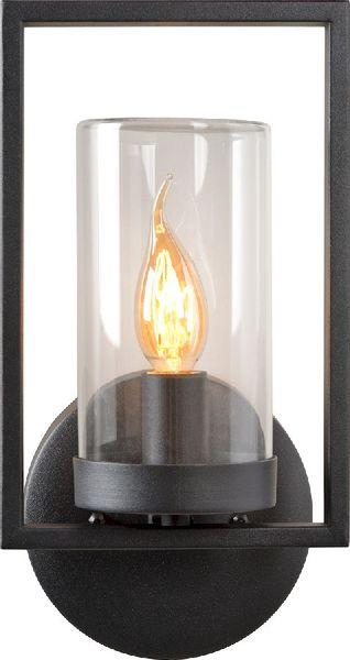 Lucide Nispen E14 wandlamp - Zwart, voorkant detail