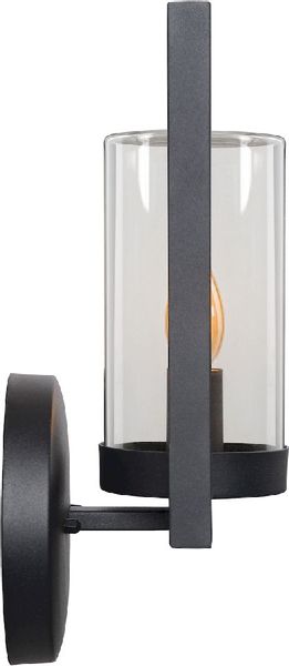 Lucide Nispen E14 wandlamp - Zwart, zijkant detail