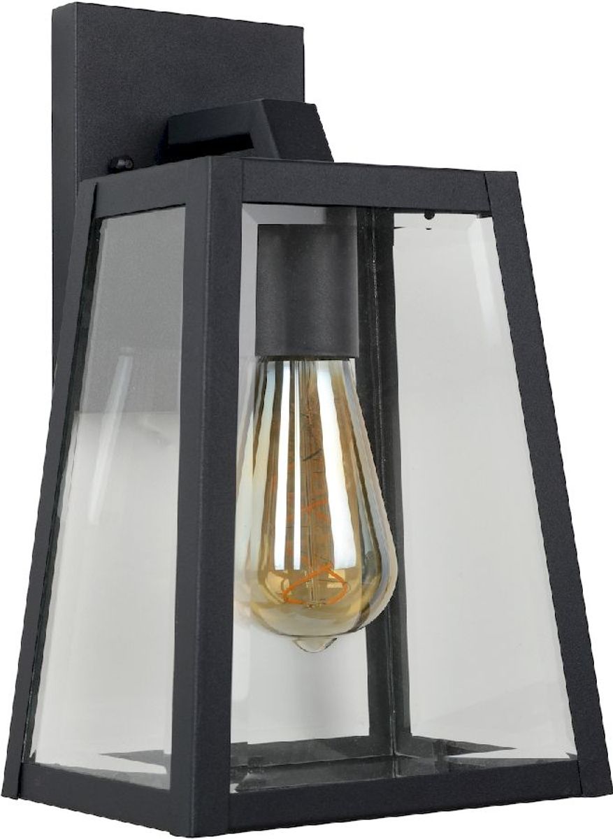 Lucide Matslot E27 wandlamp - Zwart, lamp uit