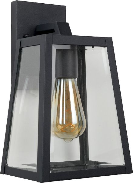 Lucide Matslot E27 wandlamp - Zwart, lamp uit
