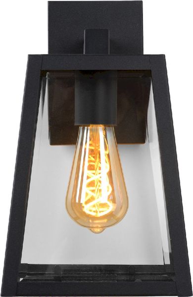 Lucide Matslot E27 wandlamp - Zwart, voorkant details