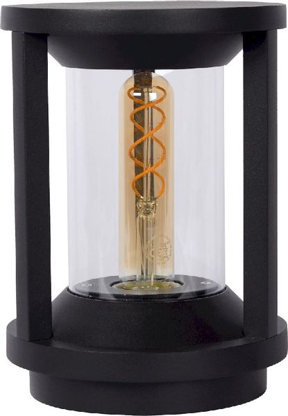 Lucide Cadix E27 sokkellamp - 22 cm - Zwart - Uit