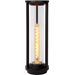 Lucide Cadix E27 sokkellamp - 50 cm - Zwart - Aan