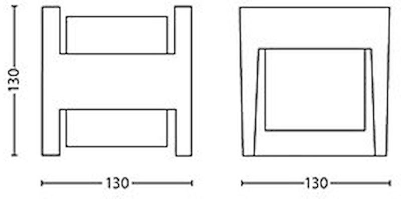 Philips myGarden Arbour wandlamp - Antraciet afmetingen