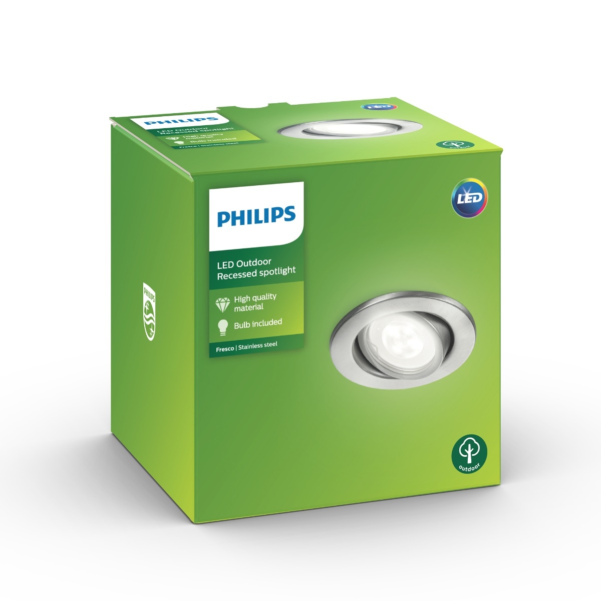Philips myGarden Fresco GU10 inbouwspot - Roestvrij staal  - verpakking