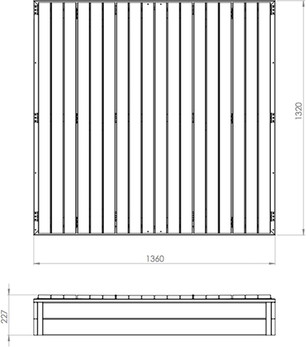 EXIT Aksent zandbak XL bouwtekening