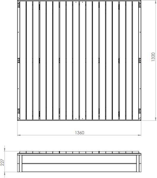 EXIT Aksent zandbak XL bouwtekening